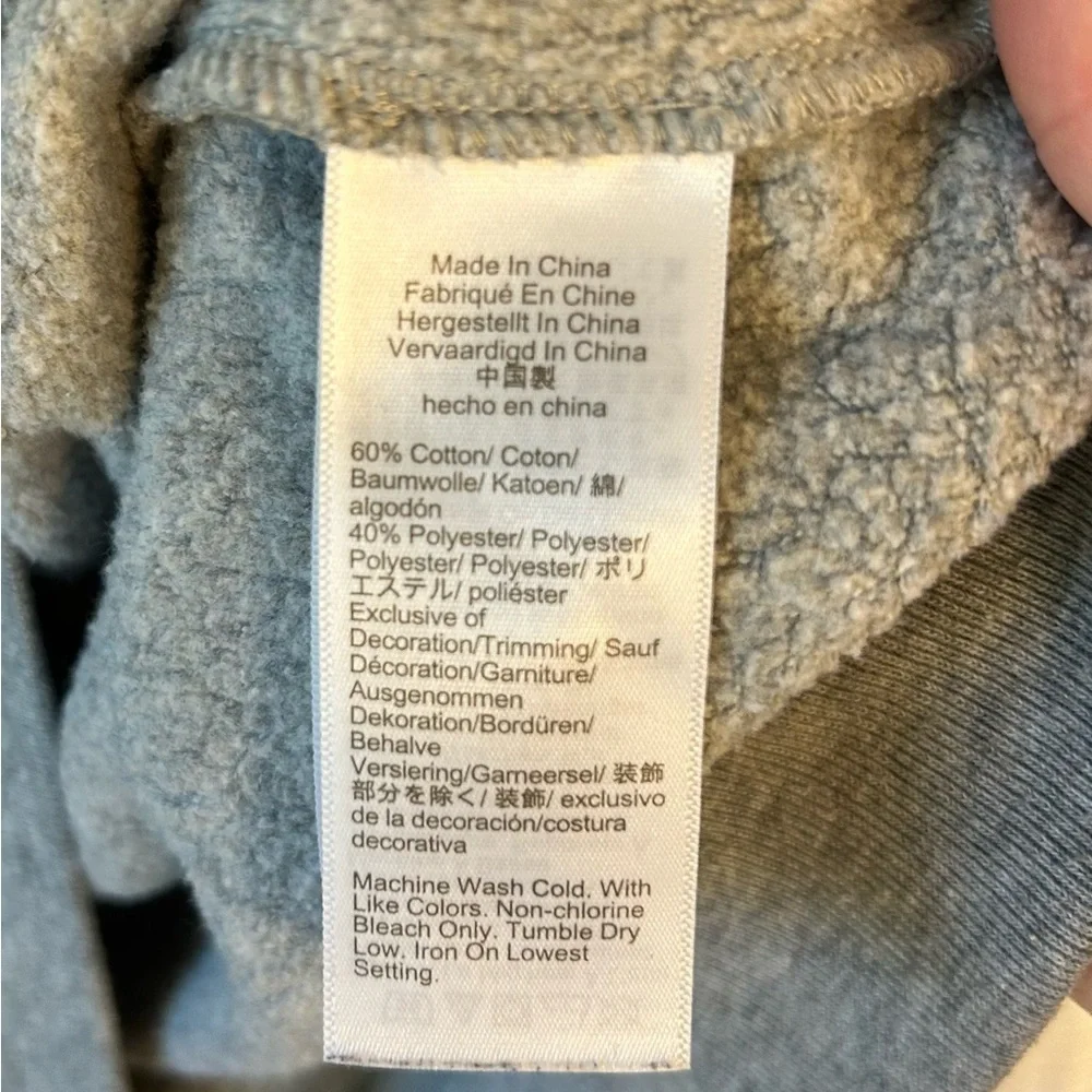 J. Crew Gray Button-Detail Cowl-Neck Sweatshirt